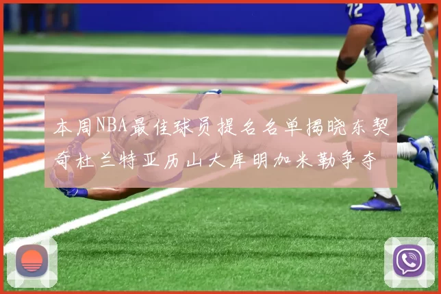 本周NBA最佳球员提名名单揭晓东契奇杜兰特亚历山大库明加米勒争夺荣誉